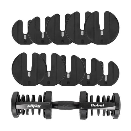 Cast iron adjustable dumbbell 24 kg REBEL ACTIVE