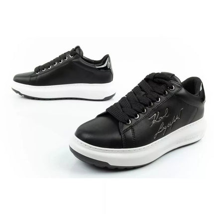 Karl Lagerfeld men's shoes sneakers Kapri natural leather black