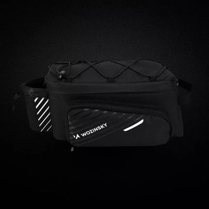 Wozinsky Bike Pannier Rack Bag with Shoulder Strap 9L (Rain Cover Included) Black (WBB22BK)