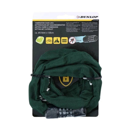 Dunlop dviračio grandinės spyna, kodas 120 cm, 1042565