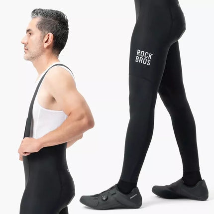 Rockbros 200021 Long Cycling Bib Shorts with Pad Size XXXXL - Black