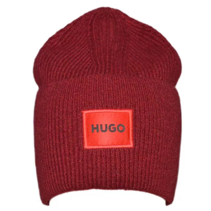 Hugo Boss Raudona vilnonė žieminė kepurė - 50496011-604