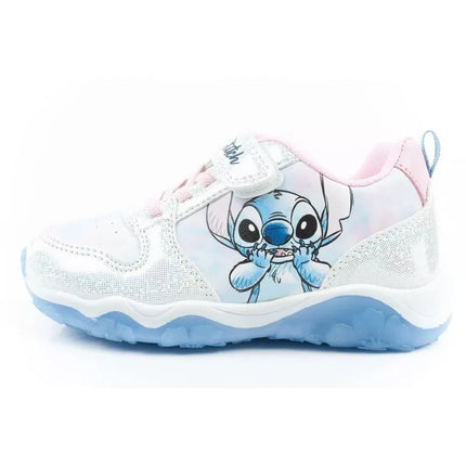 Leomil children's sports shoes sneakers Stitch light with velcro LED blue