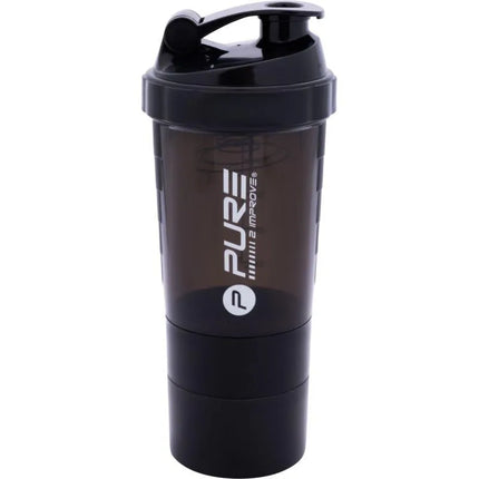 FITNESS SHAKER BOTTLE 500ML BLACK PURE 2 IMPROVE