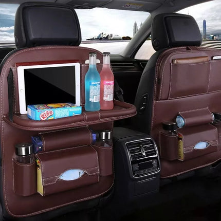 Automobilio sėdynės organizatorius, apsauga, lentyna ir mini staliukas