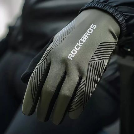 Rockbros cycling gloves spring/summer/autumn, full, size: M - green