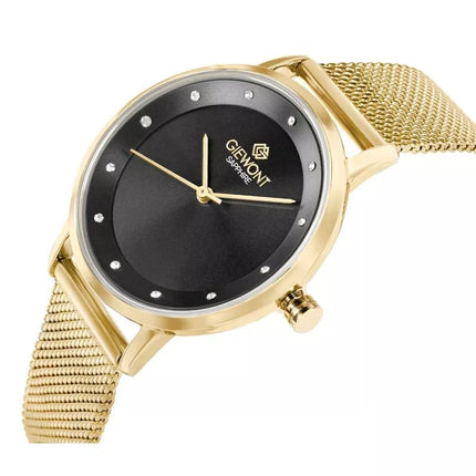Giewont Sapphire Gold Black Women's Watch GW4130-B3