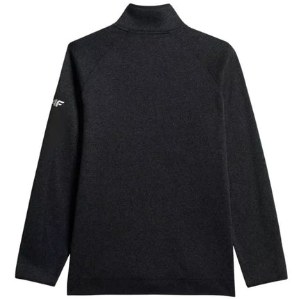 Men's fleece 4F M443 deep black melange 4FWSS26TFLEM443 20M