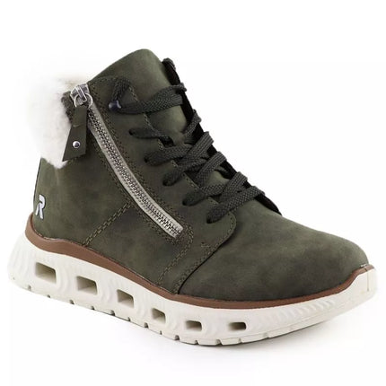 Rieker M6014-54 women's waterproof ultra-light green hiking boots