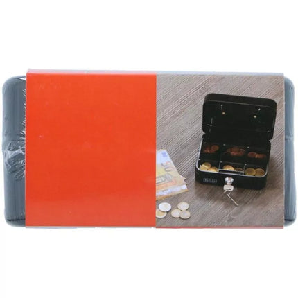 METALINĖ DĖŽUTĖ PINIGAMS IR DOKUMENTAMS 15x8x11,8 CM JUODA + DECKER