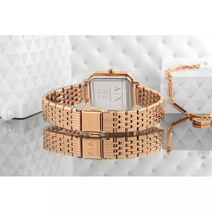 Moteriškas laikrodis + Apyrankė ARMANI EXCHANGE AX7164SET + Dėžutė