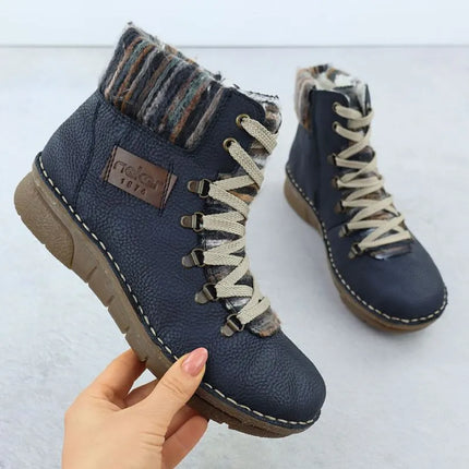 Women's navy blue ankle boots Rieker 73343-15