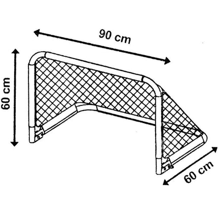 FOLDABLE FOOTBALL GOAL WITH NET 90x60x60CM ENERO PRO