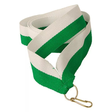 Ribbon 22 mm - white and green