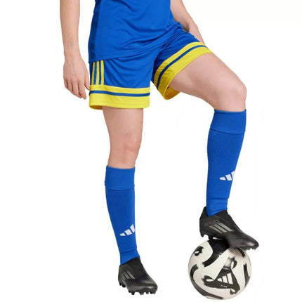 adidas Squadra 25 women's shorts blue and yellow JN5408
