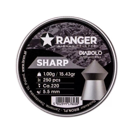 5.5 mm RANGER Diabolo Sharp point pellets 250 pcs. 1.00 g