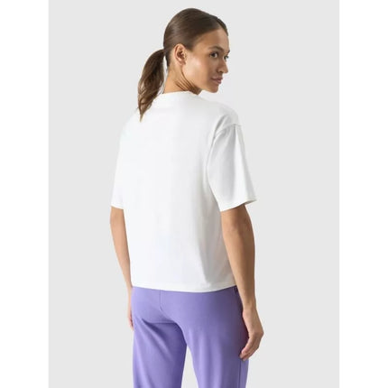 Women's oversize printed T-shirt 4F 4FRSS24TTSHF2089-11S