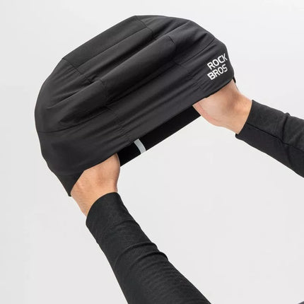 Dvipusė žieminė dviratininko kepurėlė Rockbros M015, dydis 54-61 cm – juoda
