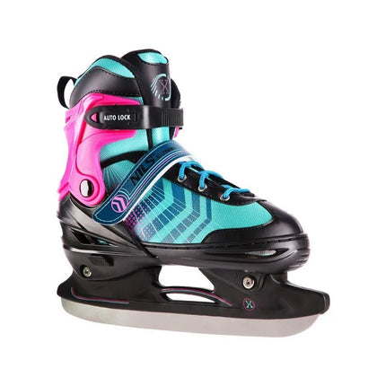 NH18192A 4in1 BLACK-PURPLE SIZE M(34-38) ROLLER SKATES WITH HOCKEY SLEEVE NILS EXTREME