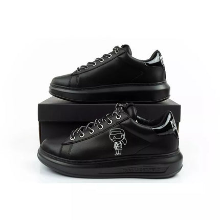 Karl Lagerfeld men's shoes sneakers Kapri natural leather black