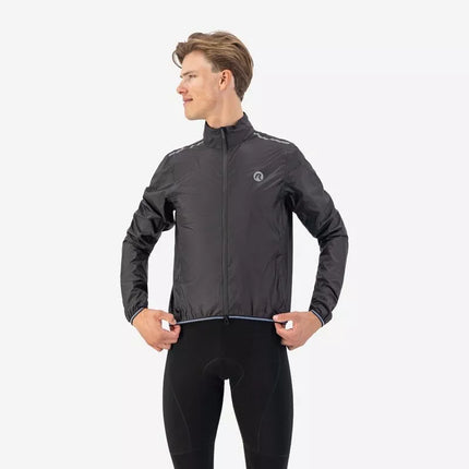 Rogelli ESSENTIAL lietaus striukė juoda 2XL