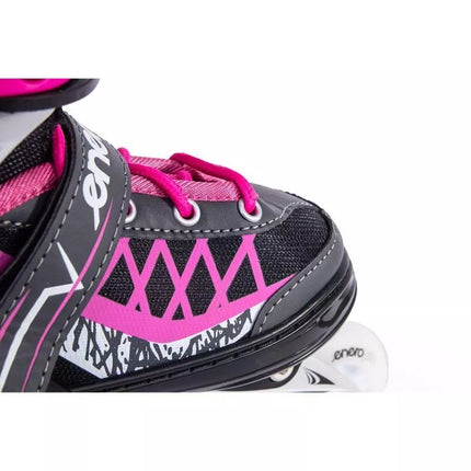 ROLLER SKATES-ROLLER SKATES-ICE SKATING 4IN1 ENERO PRO LED 34-37 PINK-GRAY