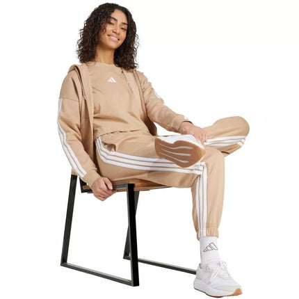 adidas Essentials su 3 Dryžuotos Pilno Užtrauktuko Vilnos Gobtuvėlis Moterims JX7706