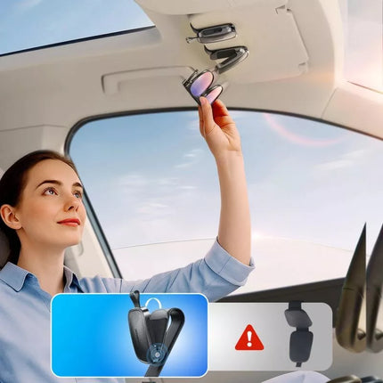 Joyroom JR-ZS511 Laikiklis ant automobilio skydelio nuo saulės su magnetiniu spaustuku – juodas