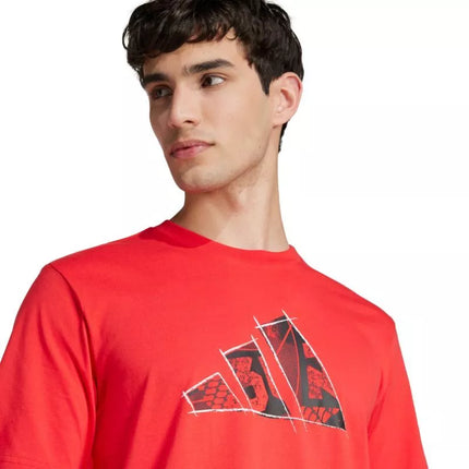 adidas Vyriški marškinėliai su grafiniu logotipu Raudoni JJ3934