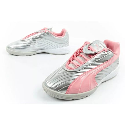 Madingi jaunimo sportiniai bateliai Puma V-S2 Goalgetter, sidabriniai