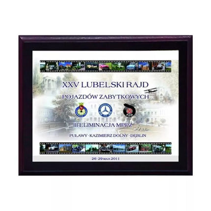 Plastic diploma with color touch laminate