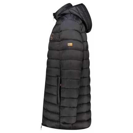Geographical Norway men's jacket AMIGOMAP LONG HOOD DB BLACK MEN 233 BLACK (WZ5085H/GN-NOIR)