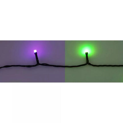 Kalėdinė eglutės girlianda 96 LED RGB su nuotolinio valdymo pulteliu