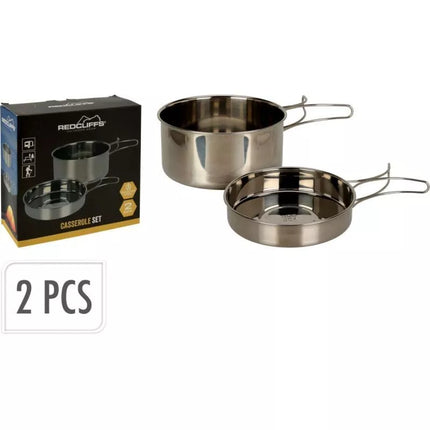 REDCLIFFS STAINLESS STEEL 2-PIECE TRAVEL BOWL