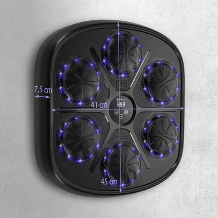 TB03 elektroninis bokso taikinys su „Bluetooth“ ryšiu, muzika ir „HMS“ pirštinėmis