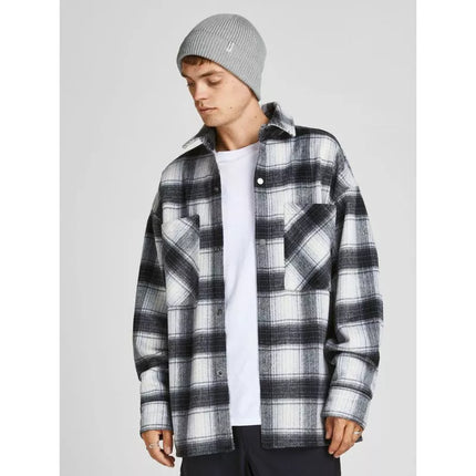 Jack & Jones vyriška žieminė kepuraitė Jacbrink, šviesiai pilka melange, ln 12193386