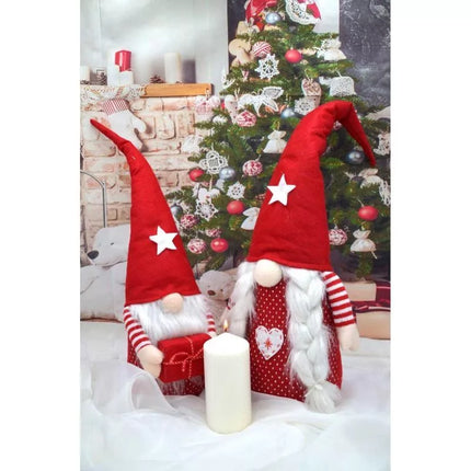 KALĖDŲ SENELIS SU DOVANA 50CM