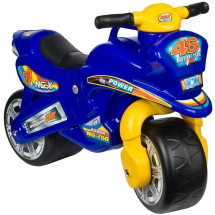 Vaikiškas paspiriamasis automobilis SPEED ENERO 68x29x49/32cm GELTONAS MĖLYNAS