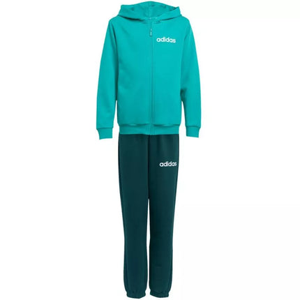 Adidas Essentials green kids tracksuit JN2427
