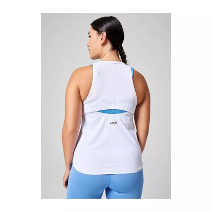 Techninis laisvas tank topas baltas CASALL