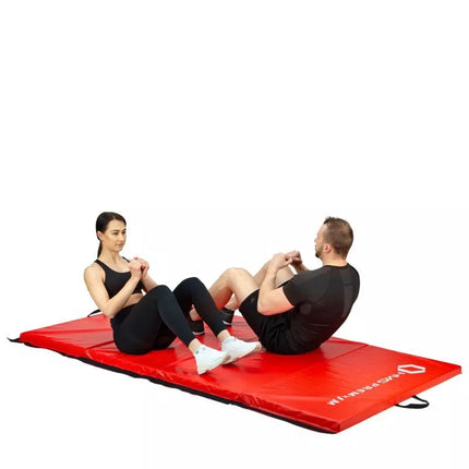 Folding gymnastic mattress red 2400x1200x50mm HMS MGS01