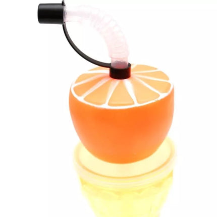 Sportinis butelis su šiaudeliu 500 ml geltonas EXCELLENT HOUSEWARE