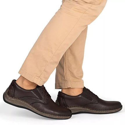 Rieker 05211-25 men's comfortable brown leather shoes