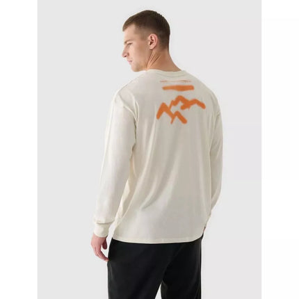 Men's oversize longsleeve with print 4F 4FRAW24TLONM507-83S