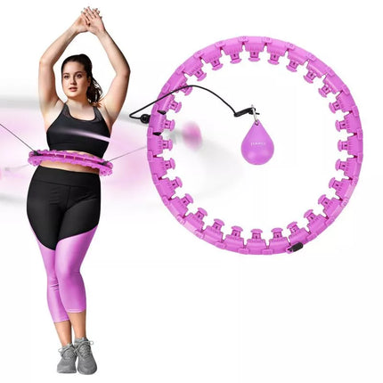 HULA HOP RINKINYS HHW12 VIOLETINIS SU SVORIAIS IR HMS DIRŽAS BR163 JUODAS PLUS SIZE