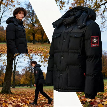 Geographical Norway men's jacket BAREDA DB BLACK MEN 096 BLACK (WY3882H/GN-NOIR)