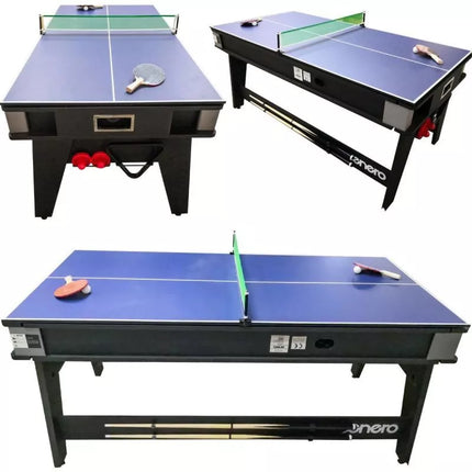 4-IN-1 DAUGIAFUNKCINIS STALAS: BILIARDO, STALO TENISO, VALGOMOJO STALO 189x94,1x81,3CM ENERO