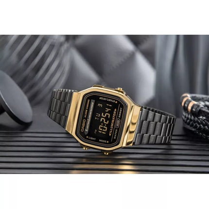 CASIO Vintage Men's Watch A168WEGB-1BEF + BOX