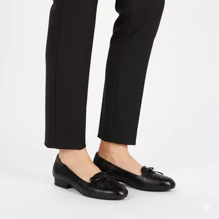 Women's openwork lords shoes black Jezzi 222-5