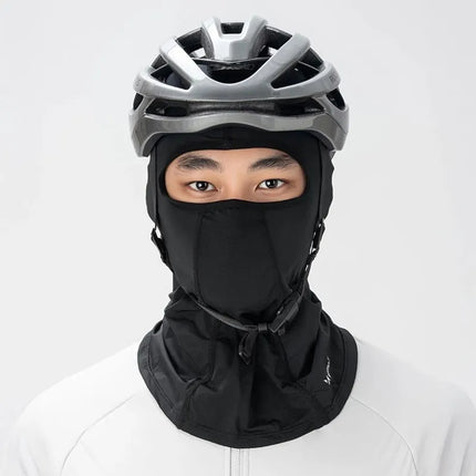 Wozinsky WKM-02B Balaklava veido kaukė, skirta motociklui ir dviračiui, su skylutėmis akiniams - Juoda